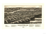 Oregon - Panoramic Map of Pendleton