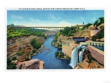 Rochester  NY - Genesee River Gorge  Park Avenue Bridge  Lower Falls View