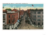 Lewiston  Maine - Southern View of Union Square and Lisbon Street