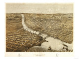 Oshkosh  Wisconsin - Panoramic Map
