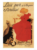 Paris  France - Vingeanne Milk Girl with Cats Advertisement Poster