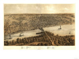 Peoria  Illinois - Panoramic Map