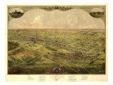 Lansing  Michigan - Panoramic Map