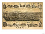 Paterson  New Jersey - Panoramic Map
