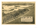 Ocean City  New Jersey - Panoramic Map