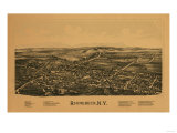 Rhinebeck  New York - Panoramic Map
