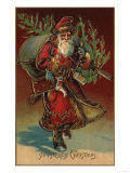 Christmas Greeting - Santa with Gifts No 2