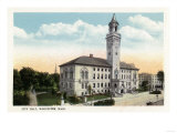 Worcester  Massachusetts - Exterior View of City Hall