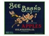 Bee Apple Crate Label - San Francisco  CA