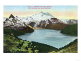 British Columbia  Canada - Aerial View of Lake Garibaldi and Mount Garibaldi