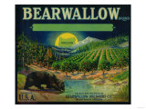 Bearwallow Apple Crate Label - Hood River  OR
