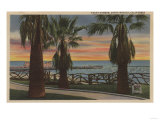 Santa Monica  CA - Yacht Harbor and Sunset View