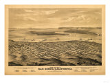 San Diego  California - Panoramic Map