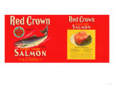 Red Crown Brand Salmon Label - Seattle  WA