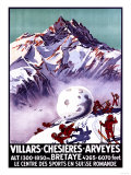 Villars  Switzerland - Naughty Gnomes Making Giant Snowball Poster