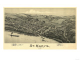Saint Marys  West Virginia - Panoramic Map