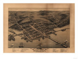 Wiscasset  Maine - Panoramic Map