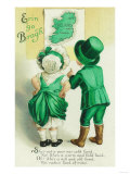 Erin Go Bragh Couple Looking at Ireland Map Scene