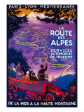 La Route Des Alpes Vintage Poster - Europe