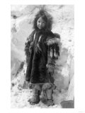 Eskimo Girl in a Parka in Nome  Alaska Photograph - Nome  AK