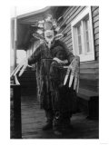 Eskimo Medicine Man and Sick Boy in Alaska Photograph - Alaska