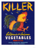 Killer Vegetable Label - Los Angeles  CA