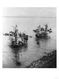 Fishing in Grand Canal in Soo-chow China Photograph - Soo-chow  China