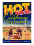 Hot Vegetable Label - Guadalupe  CA
