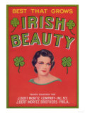 Irish Beauty Vegetable Label - New York  NY