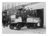 Firefighters on a Fire Engine Photograph - New York  NY