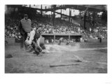 Lou Gehrig Sliding into Home Plate Baseball Photograph - New York  NY