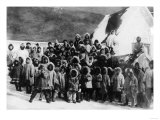 Eskimo School Children in Alaska Photograph - Alaska