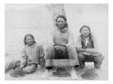 Lakota Indian Teenagers in Western Dress Photograph - Pine Ridge  SD