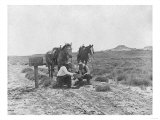 Cowboys Reading the News Near a Postbox Photograph - Texas
