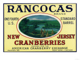 Rancocas Brand Cranberry Label