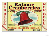 Red Bell Eatmor Cranberries Brand Label