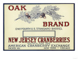 Oak Brand Cranberry Label