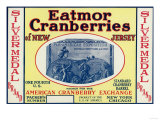 Silver Medal Eatmor Cranberries Brand Label