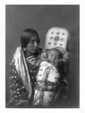 Mother and child Apsaroke Indian Edward Curtis Photograph