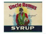 Uncle Remus Syrup Label - Cairo  GA