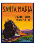 Santa Maria Vegetable Label - Santa Maria  CA