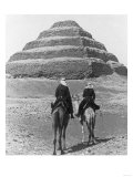 Soldiers on Camels and Step Pyramid Photograph - Egypt