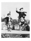 Two Scottish Children in Kilts Dancing Photograph - Scotland