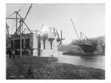Fremont Bridge Construction Photograph - Seattle  WA
