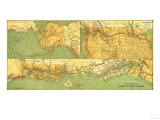 Alaskan Excursion Steam Route - Panoramic Map