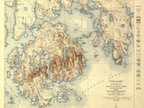 Acadia National Park - Topographic Panoramic Map