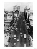 Aerial View of A City Street Scene - Spokane  WA