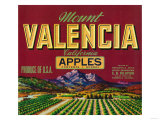 Mount Valencia Apple Label - Watsonville  CA