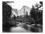 Yosemite National Park  Valley Floor and Half Dome Photograph - Yosemite  CA