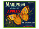 Mariposa Apple Label - San Francisco  CA
